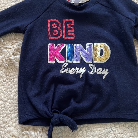 Size 2T light weight sequined “be kind every day”lightweight sweater stitch fix - Picture 3 of 4